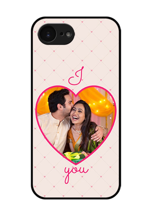 Apple iPhone 17e Custom Glass Phone Case - Heart Shape Design