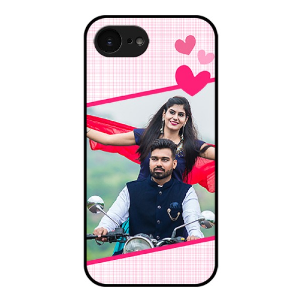 Apple iPhone 17e Custom Glass Phone Case - Love Shape Heart Design