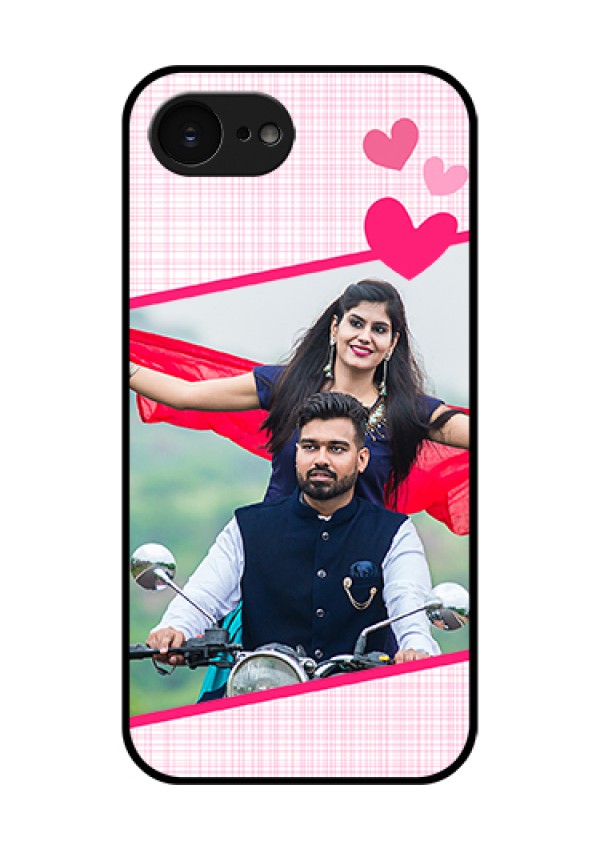 Apple iPhone 17e Custom Glass Phone Case - Love Shape Heart Design