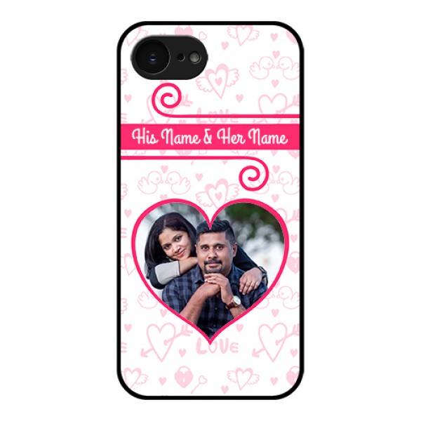 Apple iPhone 17e Custom Glass Phone Case - Heart Shape Love Design