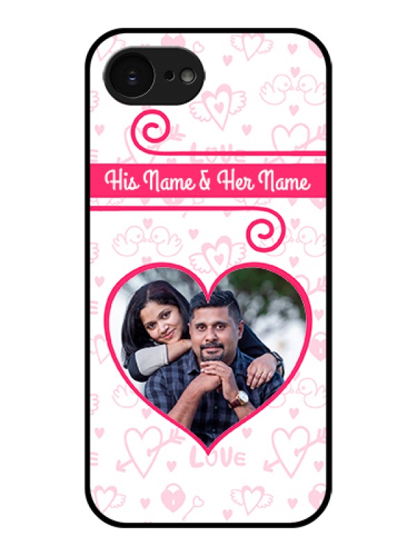 Custom Apple iPhone 17e Custom Glass Phone Case - Heart Shape Love Design