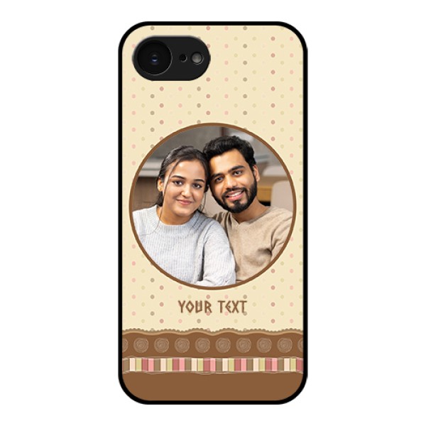Apple iPhone 17e Custom Glass Phone Case - Brown Dotted Mobile Case Design Apple iPhone 17e Custom Glass Phone Case - Brown Dotted Mobile Case Design