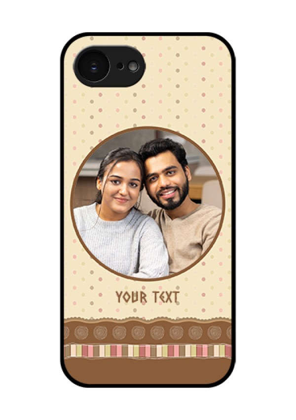 Apple iPhone 17e Custom Glass Phone Case - Brown Dotted Mobile Case Design