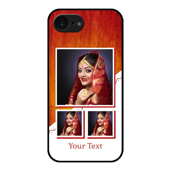 Apple iPhone 17e Custom Glass Phone Case - Wedding Memories Design Apple iPhone 17e Custom Glass Phone Case - Wedding Memories Design