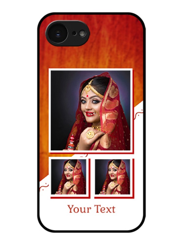 Custom Apple iPhone 17e Custom Glass Phone Case - Wedding Memories Design