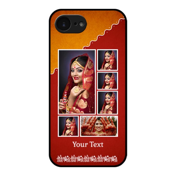 Apple iPhone 17e Custom Glass Phone Case - Wedding Pic Upload Design Apple iPhone 17e Custom Glass Phone Case - Wedding Pic Upload Design