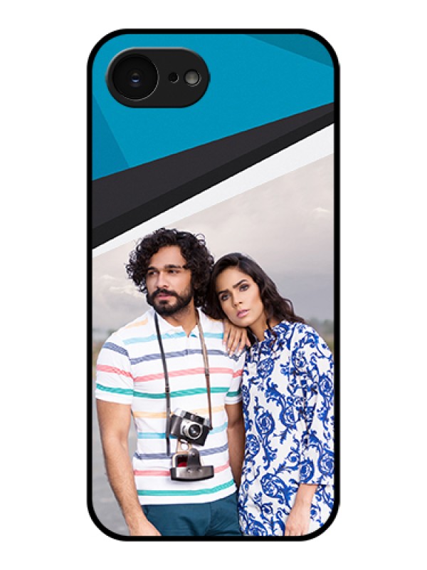Custom Apple iPhone 17e Custom Glass Phone Case - Simple Pattern Photo Upload Design