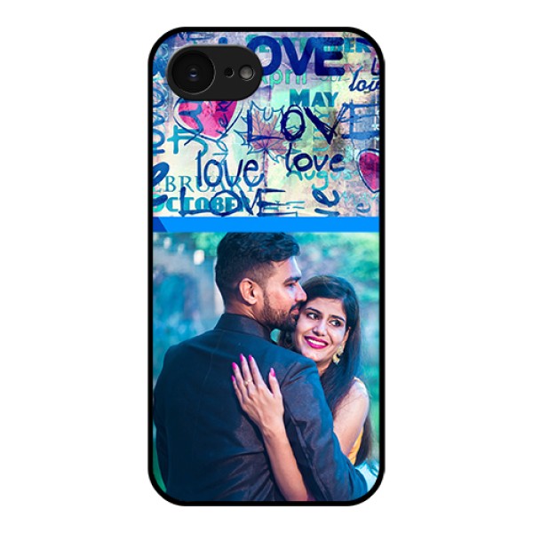 Apple iPhone 17e Custom Glass Phone Case - Colorful Love Design Apple iPhone 17e Custom Glass Phone Case - Colorful Love Design