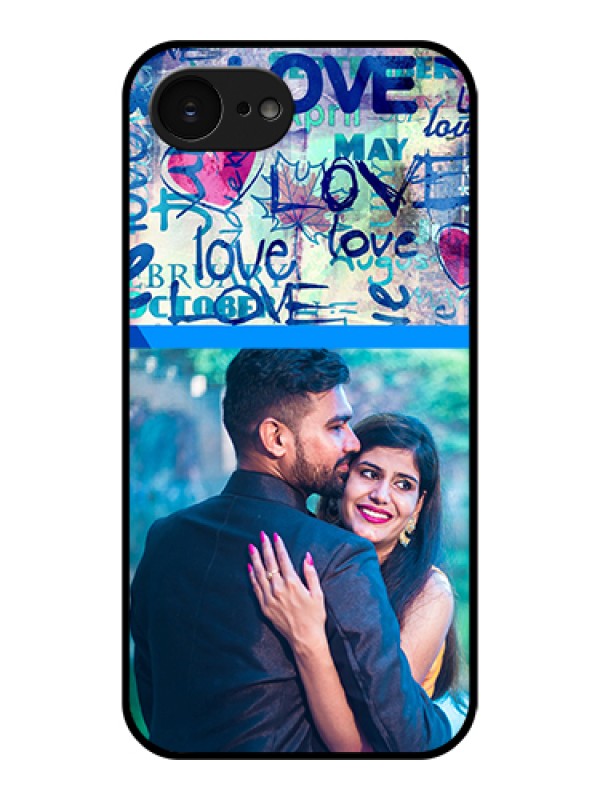 Custom Apple iPhone 17e Custom Glass Phone Case - Colorful Love Design