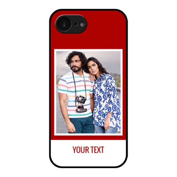 Apple iPhone 17e Custom Glass Phone Case - Red Color Design