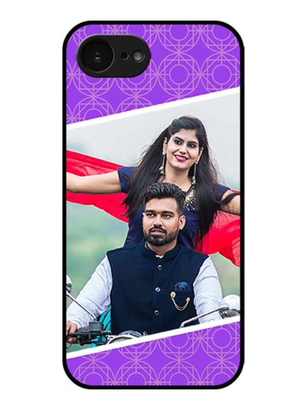 Custom Apple iPhone 17e Custom Glass Phone Case - Violet Color Pattern Design
