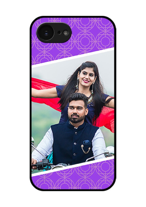 Apple iPhone 17e Custom Glass Phone Case - Violet Color Pattern Design