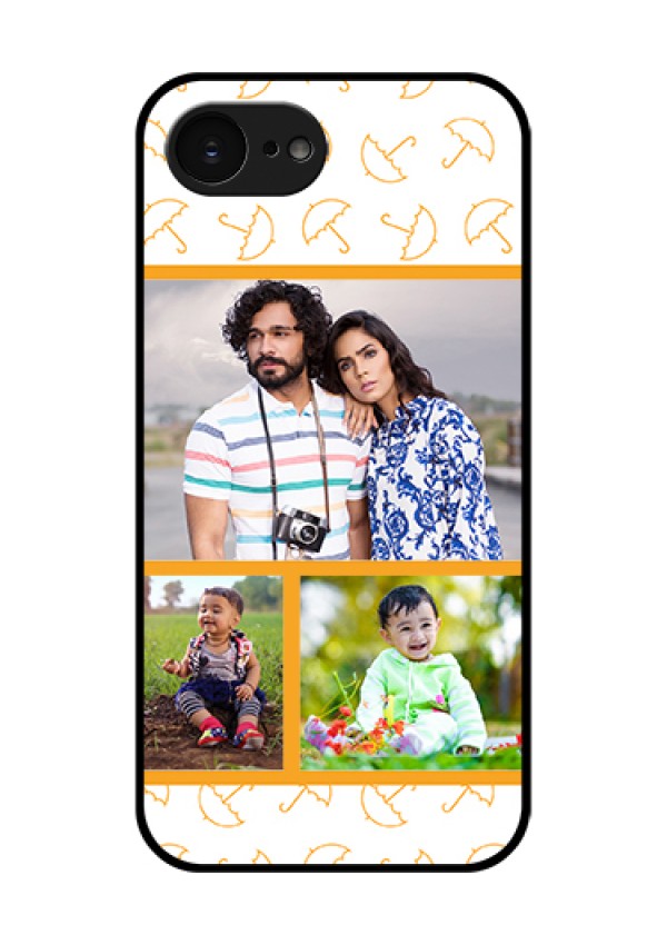 Apple iPhone 17e Custom Glass Phone Case - Yellow Pattern Design