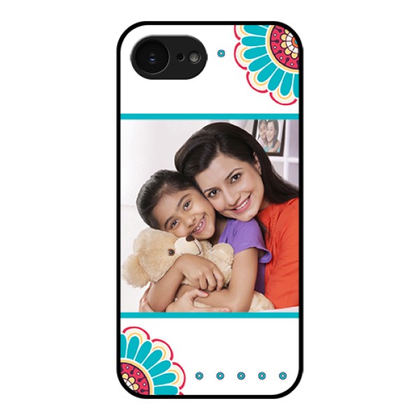 Apple iPhone 17e Custom Glass Phone Case - Flower Design Apple iPhone 17e Custom Glass Phone Case - Flower Design