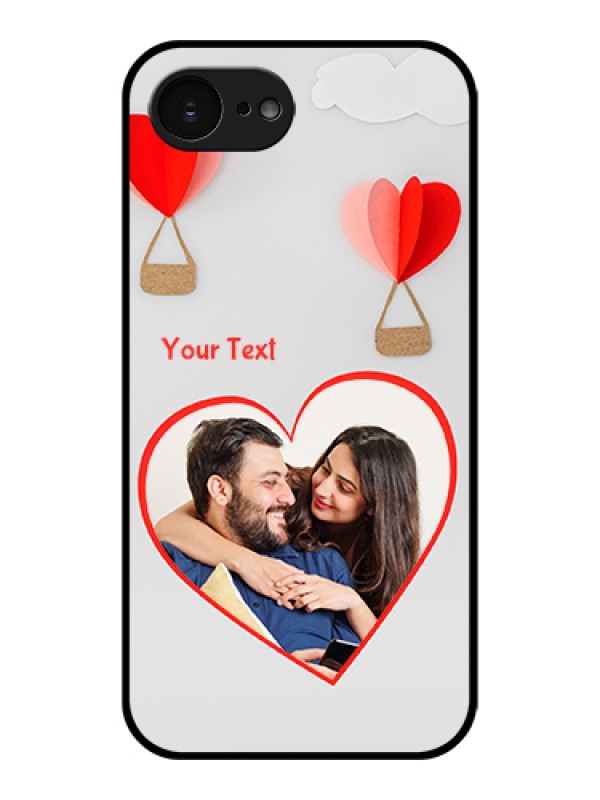 Custom Apple iPhone 17e Custom Glass Phone Case - Parachute Love Design