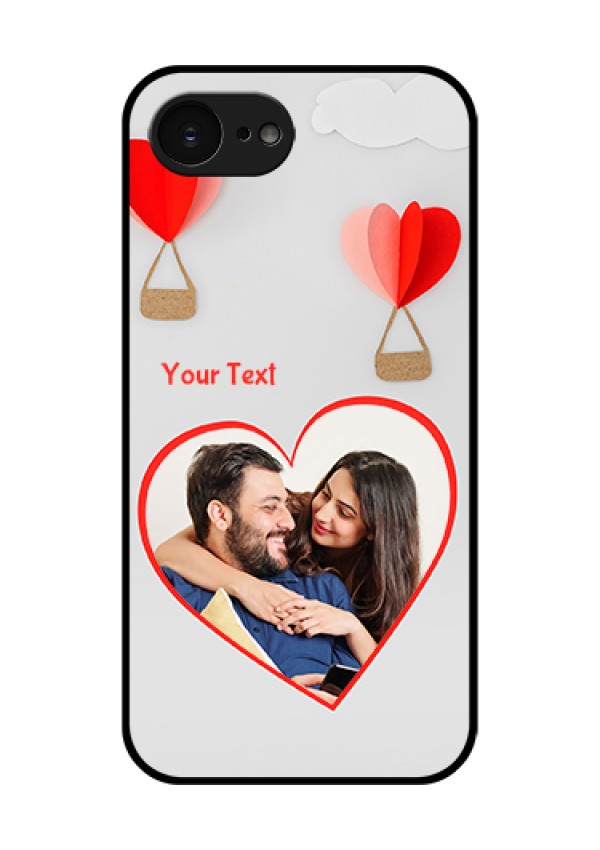 Apple iPhone 17e Custom Glass Phone Case - Parachute Love Design
