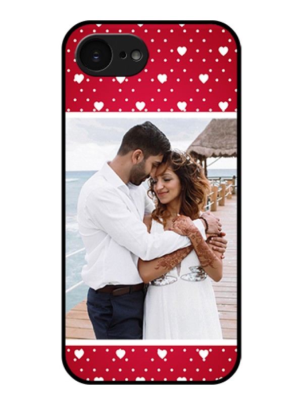 Custom Apple iPhone 17e Custom Glass Phone Case - Hearts Mobile Case Design