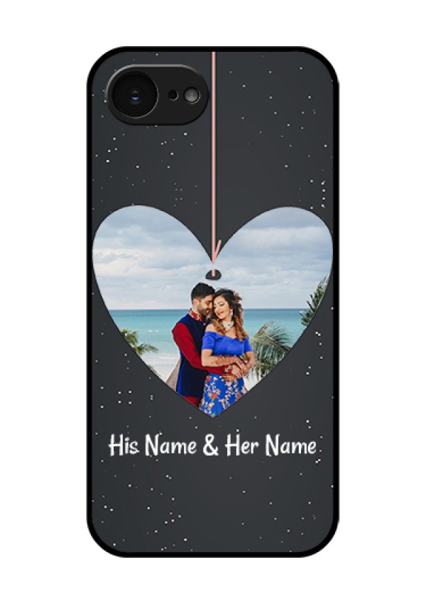 Apple iPhone 17e Custom Glass Phone Case - Hanging Heart Design