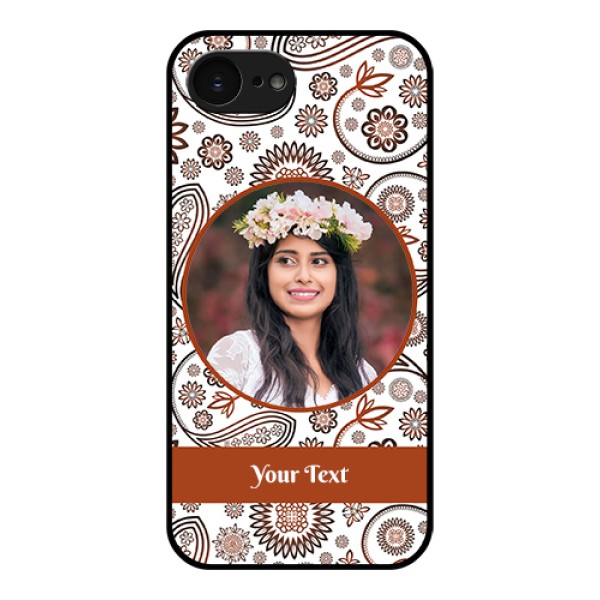 Apple iPhone 17e Custom Glass Phone Case - Abstract Flower Design