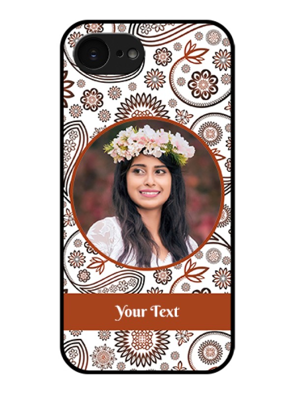 Custom Apple iPhone 17e Custom Glass Phone Case - Abstract Flower Design