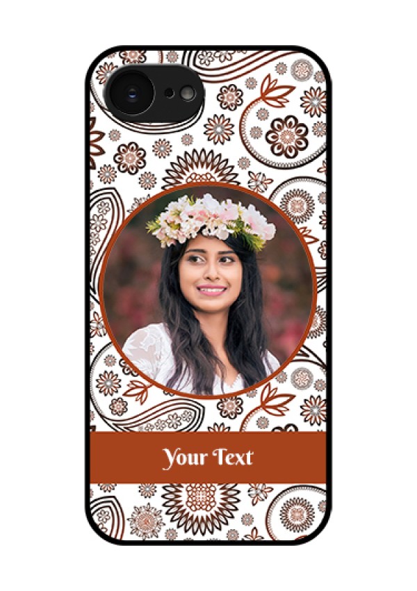 Apple iPhone 17e Custom Glass Phone Case - Abstract Flower Design