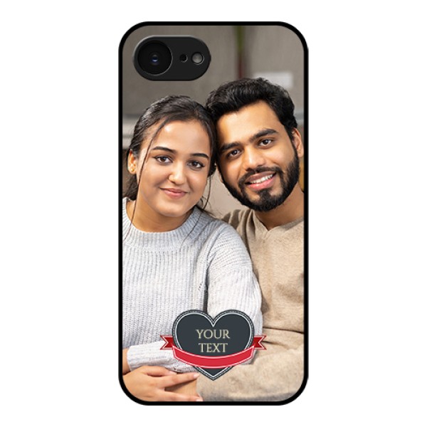 Apple iPhone 17e Custom Glass Phone Case - Just Married Couple Design