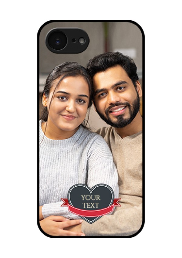 Apple iPhone 17e Custom Glass Phone Case - Just Married Couple Design