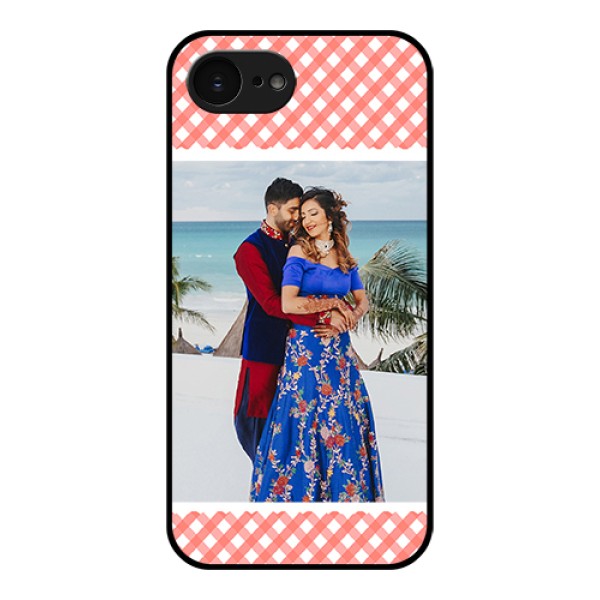 Apple iPhone 17e Custom Glass Phone Case - Pink Pattern Design Apple iPhone 17e Custom Glass Phone Case - Pink Pattern Design