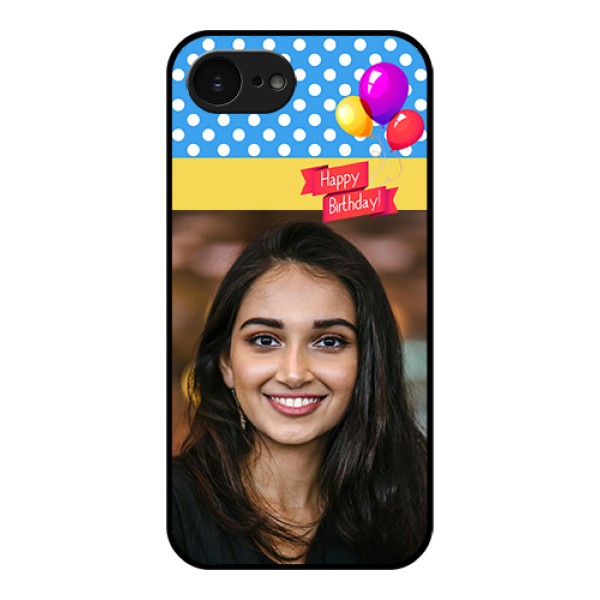 Apple iPhone 17e Custom Glass Phone Case - Happy Birthday Design Apple iPhone 17e Custom Glass Phone Case - Happy Birthday Design