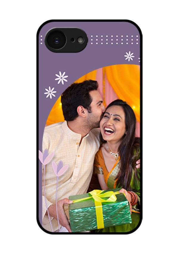 Apple iPhone 17e Custom Glass Phone Case - Lavender Flowers Design