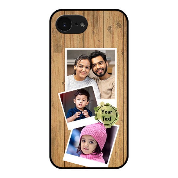 Apple iPhone 17e Custom Glass Phone Case - Wooden Texture Design Apple iPhone 17e Custom Glass Phone Case - Wooden Texture Design