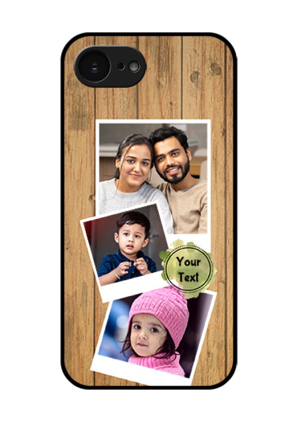 Apple iPhone 17e Custom Glass Phone Case - Wooden Texture Design