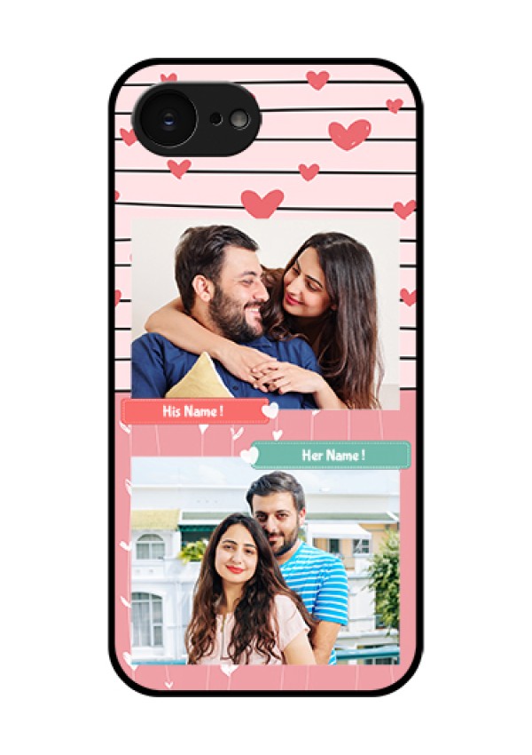 Apple iPhone 17e Custom Glass Phone Case - Photo With Heart Design