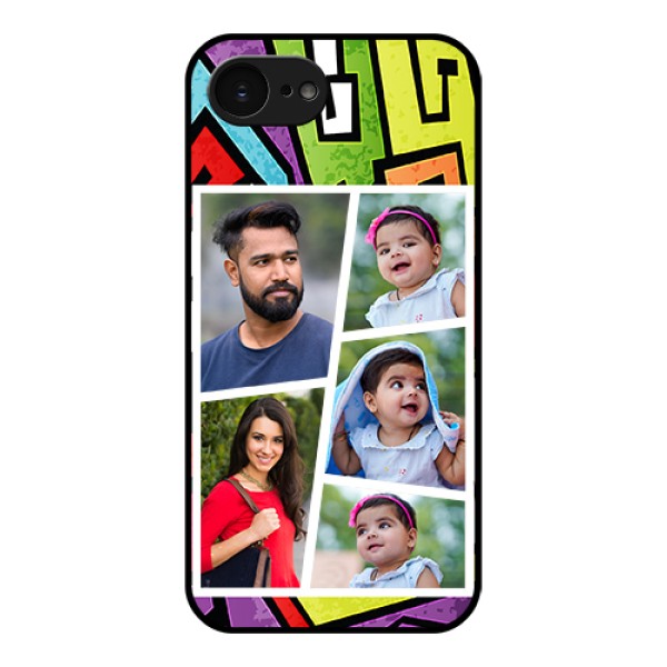 Apple iPhone 17e Custom Glass Phone Case - Graffiti Pattern Design
