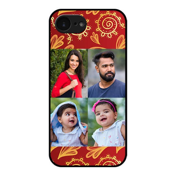 Apple iPhone 17e Custom Glass Phone Case - 4 Image Traditional Design
