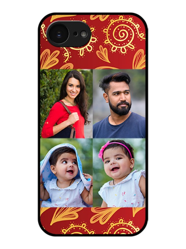Custom Apple iPhone 17e Custom Glass Phone Case - 4 Image Traditional Design