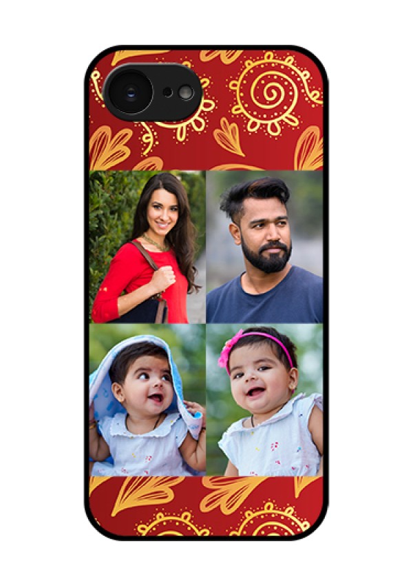 Apple iPhone 17e Custom Glass Phone Case - 4 Image Traditional Design