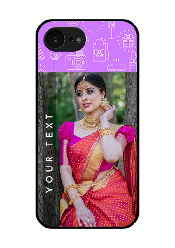 Apple iPhone 17e Custom Glass Phone Case - Birthday Icons Design