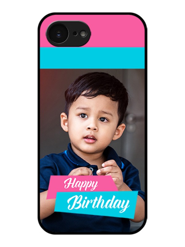 Custom Apple iPhone 17e Custom Glass Phone Case - Image Holder With 2 Color Design