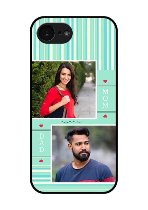 Apple iPhone 17e Custom Glass Phone Case - Mom & Dad Pic Design