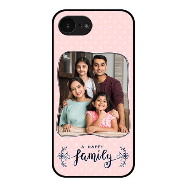Apple iPhone 17e Custom Glass Phone Case - Family With Dots Design