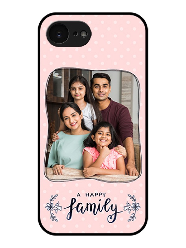 Custom Apple iPhone 17e Custom Glass Phone Case - Family With Dots Design