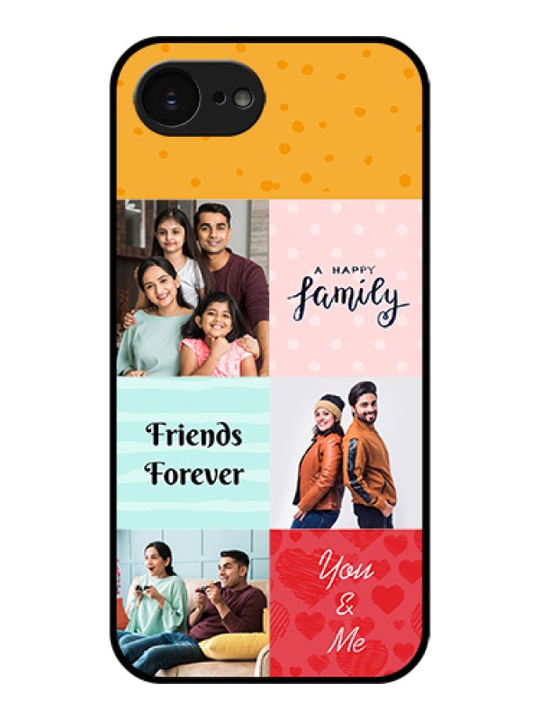 Custom Apple iPhone 17e Custom Glass Phone Case - Images With Quotes Design