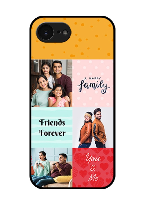 Apple iPhone 17e Custom Glass Phone Case - Images With Quotes Design