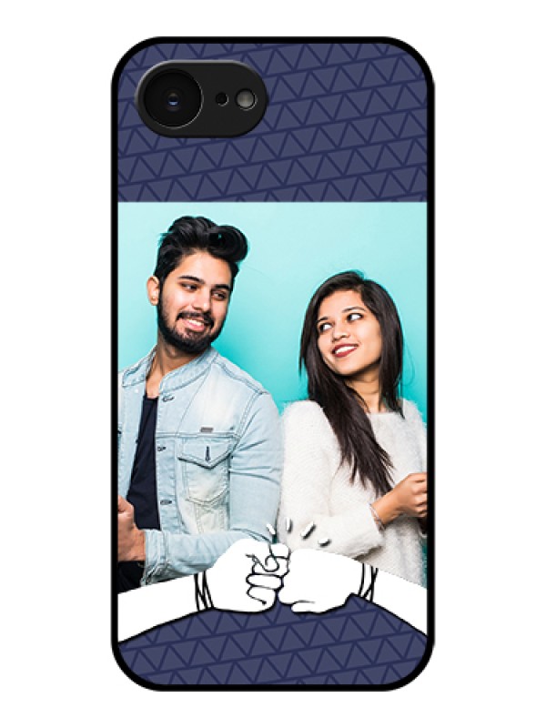 Custom Apple iPhone 17e Custom Glass Phone Case - With Best Friends Design