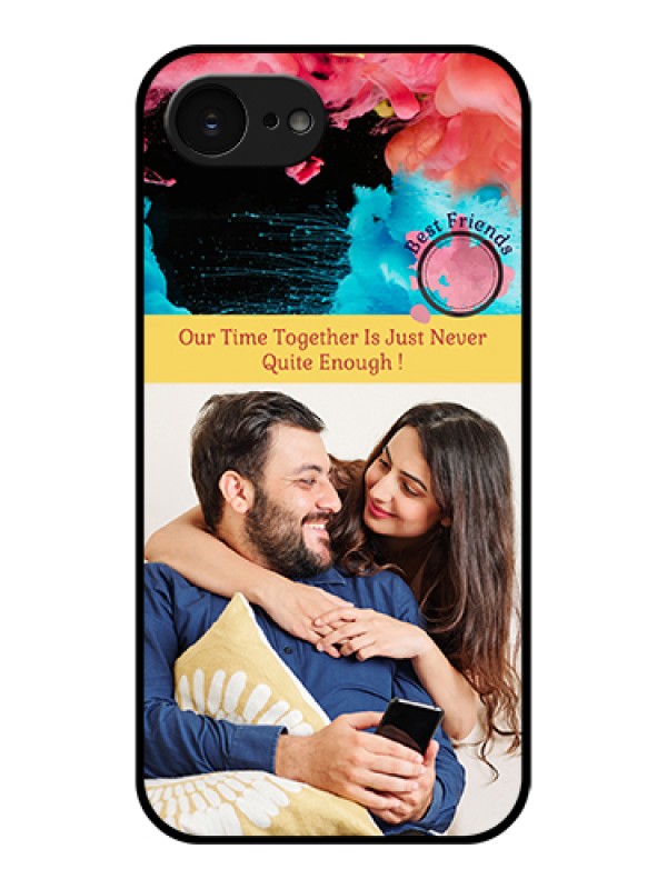 Custom Apple iPhone 17e Custom Glass Phone Case - Quote With Acrylic Painting Design