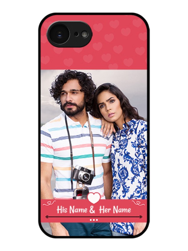 Custom Apple iPhone 17e Custom Glass Phone Case - Simple Love Design