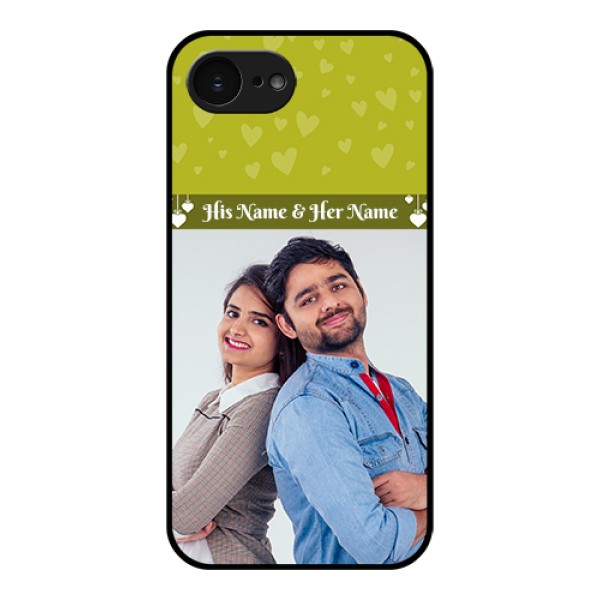 Apple iPhone 17e Custom Glass Phone Case - You & Me Heart Design