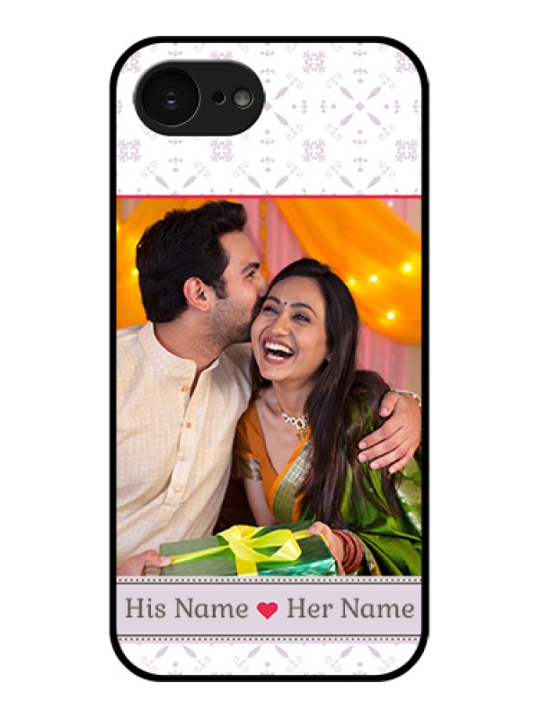 Custom Apple iPhone 17e Custom Glass Phone Case - With Photo And Ethnic Design