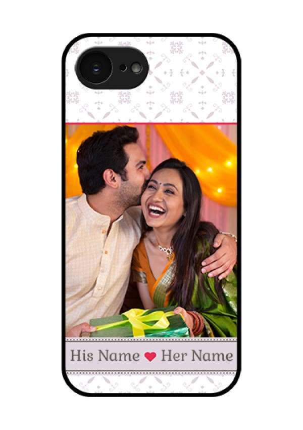 Apple iPhone 17e Custom Glass Phone Case - With Photo And Ethnic Design